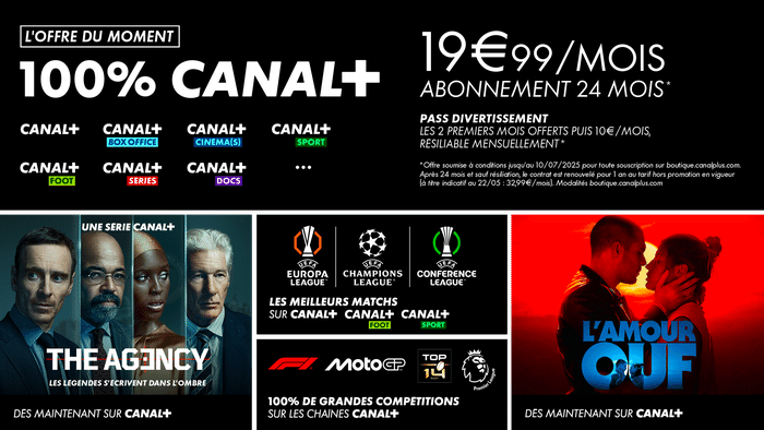 visuel upsel canal+ vers 100% CANAL+